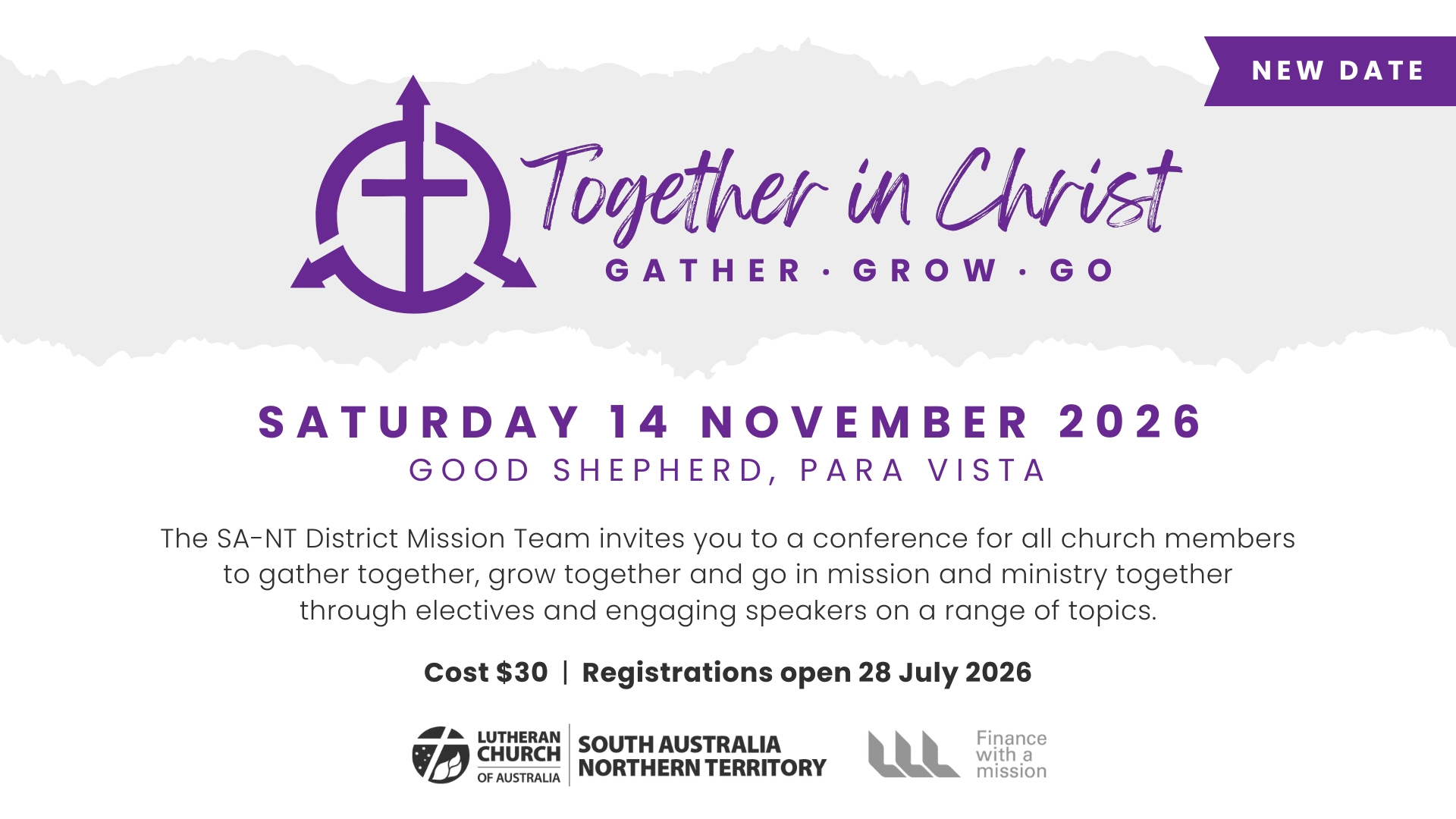 Together in Christ Conference 2026 PPT Widescreen Save the Date